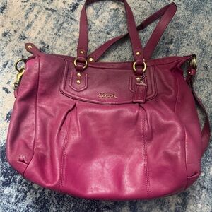 Coach Pink Leather Women's Bag